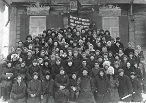 Gp Putintsev Prints: The first district conference of young pioneers, 1880. Creator: GP Putintsev