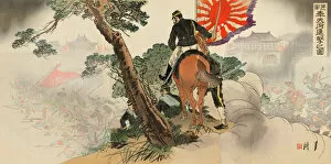 Chino Japanese War Of 1894 1895 Gallery: The First Division Advancing on Fengtienfu (Daiichigun Hotenfu shingeki no zu), 1894