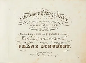 Schubert Prints: First edition of the complete song cycle The Beautiful Müllerin by Franz Schubert