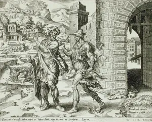 Coornhert Dirck Volkertsen Prints: The First Excuse: the Man who Bought a Piece of Land