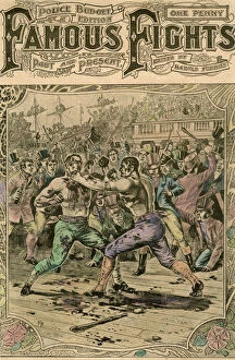 Irish Collection: The first fight between Tom Spring and Jack Langan, 1824 (late 19th or early 20th century)