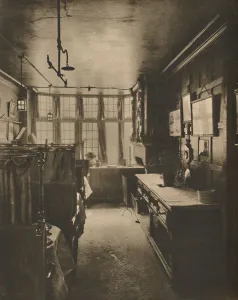 First Floor Grill Room of the Cock Overlooking Fleet Street, c1935. Creator: Walter Benington First Floor Grill Room of the Cock Overlooking Fleet Street, c1935. Creator: Walter Benington