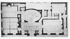 Plans Prints: First floor plan, house of Mrs William Hayward, New York, 1922