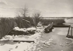 Fens Prints: The First Frost, 1886. Creator: Peter Henry Emerson