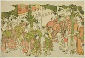 Kiyonaga Torii Prints: The First Garments of the New Year (Kiso hajime)