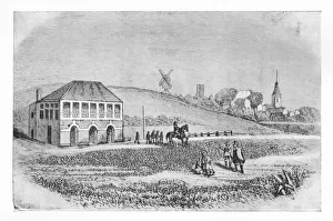 The First Grand Stand at Newmarket, c1765, (1911)
