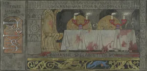Gerhard Morgenstjerne Munthe Prints: The first Hall, probably 1902-1904. Creator: Gerhard Munthe