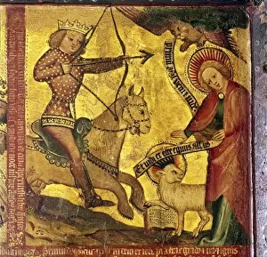 The First Horseman, identified with Roman Emperor Gaius (AD37-41), 14th-15th century. Artist: Master Bertram of Hamburg