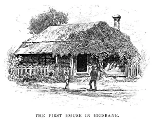 Georgius Prints: The First House In Brisbane, Australia, 1886. Artist: Georgius