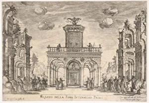Medici Cosimo Ii De Prints: First interlude: palace of fame (Intermedio sesto: palazzo della fama)