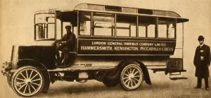 Motor Prints: First L. G. O. C. Motor Bus, 1904, (1933). Creator: Unknown