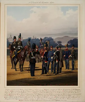 First Light Cavalry Division, 1867. Artist: Piratsky, Karl Karlovich (1813-1889) First Light Cavalry Division, 1867. Artist: Piratsky, Karl Karlovich (1813-1889)
