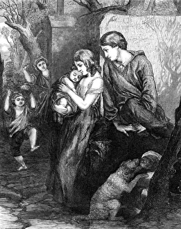 Parenthood Prints: First Love, by Mulready, 1870. Creator: Unknown