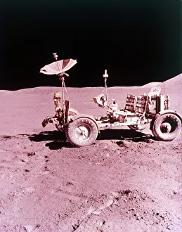 Research Prints: The first Lunar Roving Vehicle, Apollo 15, July 1971. Creator: NASA