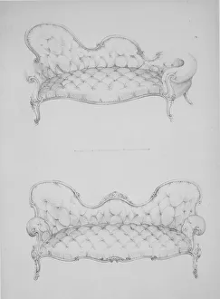 First Part of a Modern and Useful Work Containing 120 Designs of Furniture, ca. 1845. Creator: Henry Wood First Part of a Modern and Useful Work Containing 120 Designs of Furniture, ca. 1845. Creator: Henry Wood