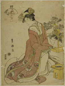 Toyokuni Utagawa Prints: The First Month (Sho gatsu), from the series Fashionable Twelve Months