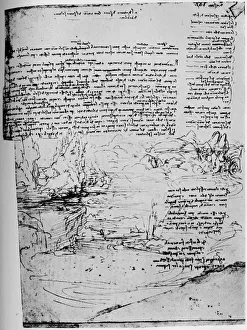 Armenian Gallery: First Page of The Armenian Letters, 1928. Artist: Leonardo da Vinci