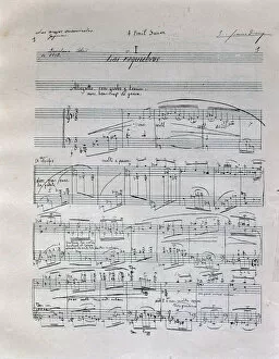 Autograph Gallery: First page of the piano suite Goyescas (The Majos in love), by Enrique Granados