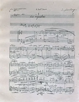 Autograph Gallery: First page of the piano suite Goyescas (The Majos in love), by Enrique Granados