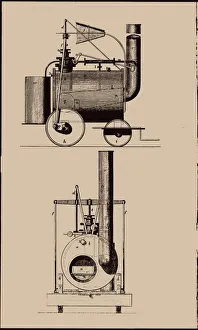 The first passenger-carrying common road locomotive, Camborne, 1801, 1801