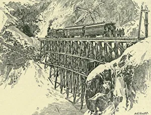 Gold Rush Prints: The First Passenger Train Over the White Pass and Yukon Route to Klondike in Pursuit of Gold