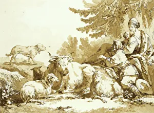 Leprince Jean Prints: First Pastoral, 1769. Creator: Jean Baptiste Le Prince