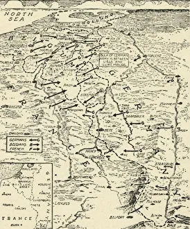 First Positions of the Two Million Troops of the Warring Nations, 1915. Creator: Unknown First Positions of the Two Million Troops of the Warring Nations, 1915. Creator: Unknown