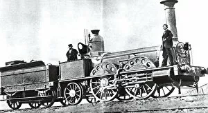 Rail Gallery: One of the first railway machines, manufactured in Britain, had a speed of 55 kilometers per hour