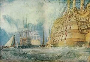 Ships Gallery: A First Rate Taking in Stores, 1818. Artist: JMW Turner
