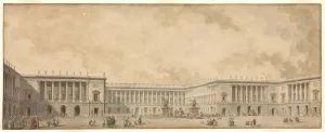 1785 Prints: First reconstruction project of the Palace of Versailles presented to King Louis XVI, c