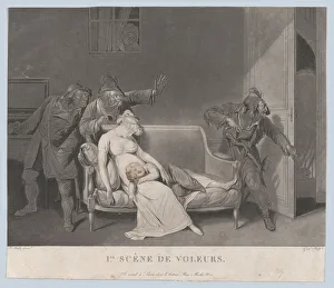 Boilly Louis Leopold Gallery: First Scene of Thieves, ca. 1805. Creator: Gror