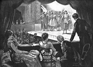Debutante Prints: My First Season; A Box at the Theatre, 1890. Creator: Arthur Hopkins