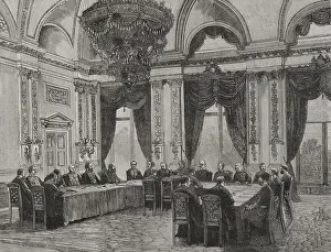 First session of the Congress, Congress of Berlin, June 13, 1878 (1878). Creator: Tomas Carlos Capuz