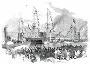 Dockside Prints: The First Shipment of Coals in the New Sunderland Docks, 1850. Creator: Unknown