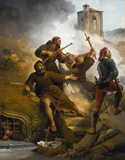 Vernet Collection: The First Siege of Zaragoza, 1819. Creator: Vernet, Horace (1789-1863)