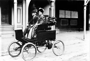 Entrepreneur Prints: First steam car in Brisbane Mr J Trackson, 1903. Creator: Unknown
