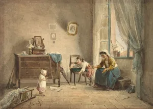 Child Development Prints: The First Step, 19th century. Creator: Cesare Provaggi