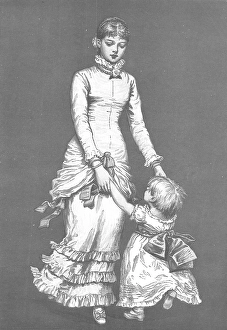 Learning Prints: First Steps, 1880. Creator: Unknown