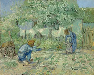 Learning Prints: First Steps, after Millet, 1890. Creator: Vincent van Gogh