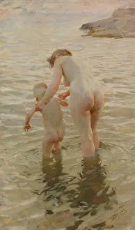 Paddling Prints: The First Time, 1888. Creator: Anders Leonard Zorn