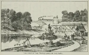 Funfair Prints: The First of the Triple Lakes in the Park at Alexandra Palace