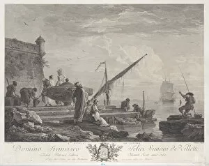 View To Sea Collection: First View of the Levant, ca. 1760. Creator: Jacques Aliamet