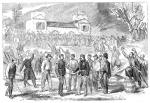 Target Practice Prints: The first visit of Victor Emmanuel to the camp of the national army at St