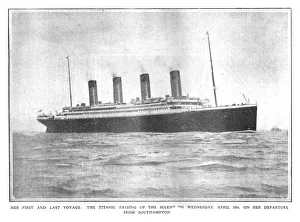 Her First and Last Voyage: the Titanic Passing up the Solent on Wednesday, April 10th Her First and Last Voyage: the Titanic Passing up the Solent on Wednesday, April 10th