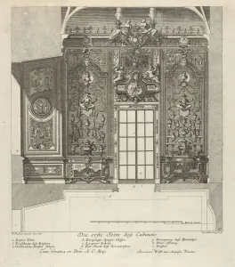 Decker Prints: The First Wall of the Porcelain Room, from: Fürstlicher Baumeister Oder