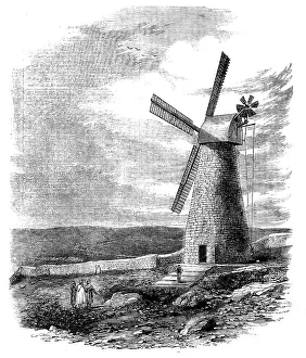 Sails Prints: The First Windmill at Jerusalem, 1858. Creator: Unknown