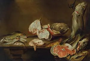 Preparation Prints: Fish and Dead Game, 1643. Creator: Alexander Adriaenssen