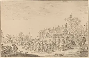 Josefsz Van Goyen Prints: Fish Market, 1767. Creator: Cornelis Ploos van Amstel