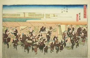 Fish Market Prints: The Fish Market at Zakoba (Zakoba uoichi no zu)