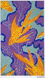 Goldfish Prints: Fish motif, late 1920s. Artist: EA Seguy
